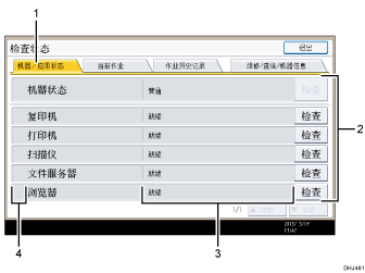 带编号的操作面板屏幕插图