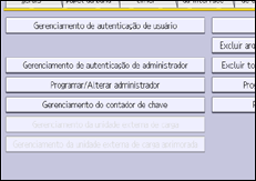 Ilustração da tela do painel de operação
