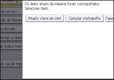 Ilustração da tela do painel de operação