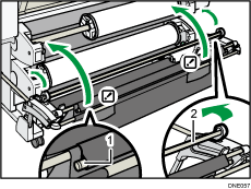 Ilustração do local de entrada de papel ilustração da legenda numerada