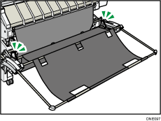 Ilustração da cesta de saída