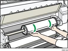 Ilustração do local de entrada de papel