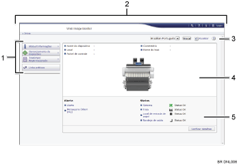 Ilustração com números da tela do navegador da Web