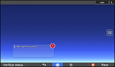 Ilustração da tela do painel de operação