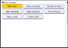 Ilustração da tela do painel de operação