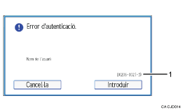 Il·lustració explicativa i numerada de la pantalla del panell d'operacions.