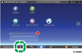 Il·lustració de pantalla del panell d'operacions