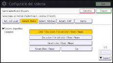 Il·lustració de pantalla del panell d'operacions