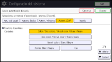Il·lustració de pantalla del panell d'operacions