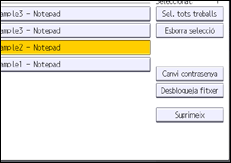 Il·lustració de pantalla del panell d'operacions