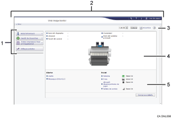 Il·lustració de la pantalla del navegador web (il·lustració de referència enumerada)