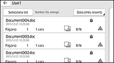 Il·lustració de pantalla del panell d'operacions