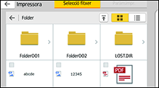 Il·lustració de pantalla del panell d'operacions