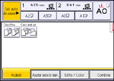 Il·lustració de pantalla del panell d'operacions
