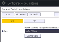 Il·lustració de pantalla del panell d'operacions