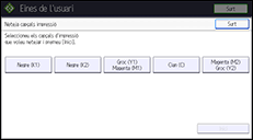 Il·lustració de pantalla del panell d'operacions