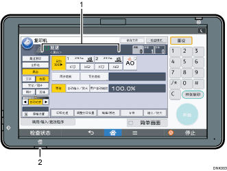 已编号的控制面板插图