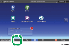 Ilustrace displeje ovládacího panelu