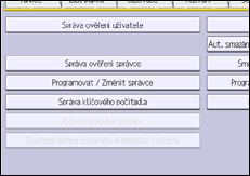 Ilustrace displeje ovládacího panelu