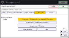 Ilustrace displeje ovládacího panelu