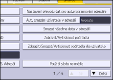 Ilustrace displeje ovládacího panelu