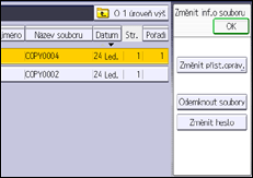 Ilustrace displeje ovládacího panelu