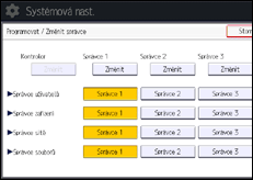 Ilustrace displeje ovládacího panelu