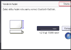 Ilustrace displeje ovládacího panelu