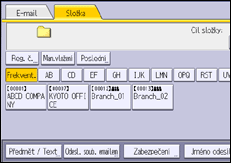 Ilustrace displeje ovládacího panelu