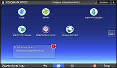 Ilustrace displeje ovládacího panelu