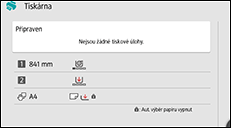 Ilustrace displeje ovládacího panelu