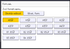 Ilustrace displeje ovládacího panelu
