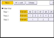 Ilustrace displeje ovládacího panelu