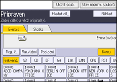 Ilustrace displeje ovládacího panelu