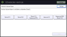 Ilustrace displeje ovládacího panelu