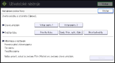 Ilustrace displeje ovládacího panelu