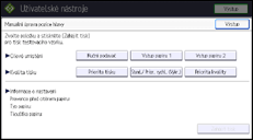 Ilustrace displeje ovládacího panelu