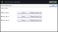 Ilustrace displeje ovládacího panelu
