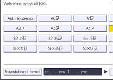 Illustration af displayet på betjeningspanelet