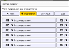 Illustration af displayet på betjeningspanelet