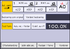 Illustration af displayet på betjeningspanelet