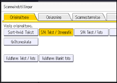 Illustration af displayet på betjeningspanelet
