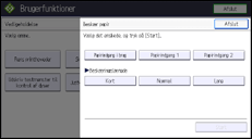 Illustration af displayet på betjeningspanelet