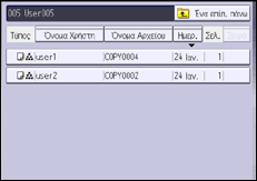 Εικόνα οθόνης πίνακα χειρισμού