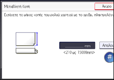 Εικόνα οθόνης πίνακα χειρισμού