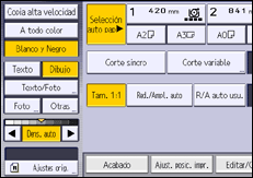 Ilustración de la pantalla panel de mandos