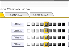 Ilustración de la pantalla panel de mandos