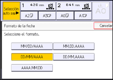 Ilustración de la pantalla panel de mandos