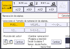 Ilustración de la pantalla panel de mandos