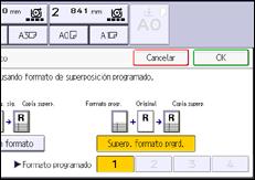 Ilustración de la pantalla panel de mandos